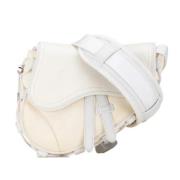 Dior Vintage Pre-owned Nylon crossbodyvskor White, Dam