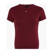 Tommy Jeans Räfflad T-shirt - Röd Red, Herr