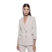 Imperial Dubbelknäppt Blazer Beige Beige, Dam