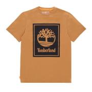 Timberland Logo Tee Kortärmad T-shirt Brown, Herr