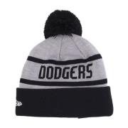 New Era Dodgers Pom Pom Beanie Hat Gray, Herr