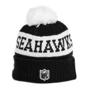 New Era NFL Sport Stickad Pom Pom Mössa Black, Herr