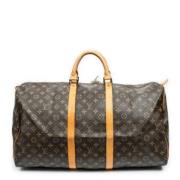 Louis Vuitton Vintage Pre-owned Belagd canvas handvskor Brown, Dam