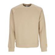 Carhartt Wip Crewneck Sweatshirt Sable/Gold Chase Sweater Beige, Herr