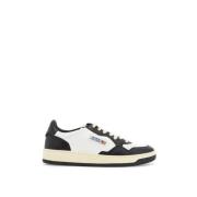 Autry Perforerade läder låga sneakers Black, Dam