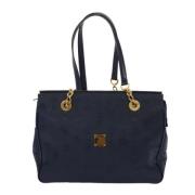 MCM Pre-owned Pre-owned Tyg axelremsvskor Blue, Dam