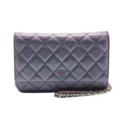 Chanel Vintage Pre-owned Laeder chanel-vskor Purple, Dam