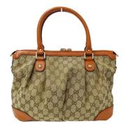 Gucci Vintage Pre-owned Canvas gucci-vskor Beige, Dam