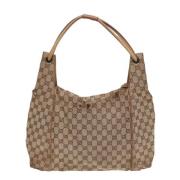 Gucci Vintage Pre-owned Canvas totevskor Beige, Dam