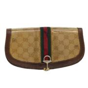 Gucci Vintage Pre-owned Laeder kuvertvskor Beige, Dam