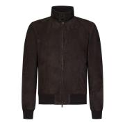 Boglioli Brun Mocka Bomberjacka Aw24 Brown, Herr