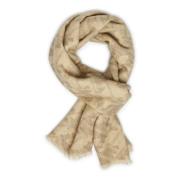 Boggi Milano Herringbone ullhalsduk Beige, Herr