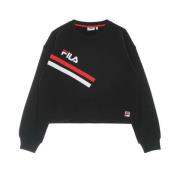 Fila Svart Beauty Cropped Crew Sweatshirt Lättvikt Black, Dam