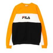 Fila Herr Lättvikts Crewneck Sweatshirt Svart/Orange/Vit Multicolor, H...