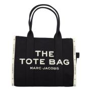 Marc Jacobs Svart Jacquard Stor Toteväska Black, Dam