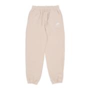 Nike Fleece Tracksuit Byxor Mid-rise Oversized Beige, Dam