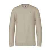 Tommy Hilfiger Klassisk O-Neck Tröja Beige, Herr