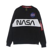 Alpha Industries Nasa Crewneck Sweatshirt Blå Blue, Herr