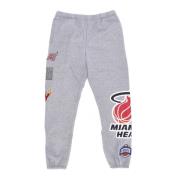 Mitchell & Ness Miami Heat Fleece Tracksuit Byxor Gray, Herr