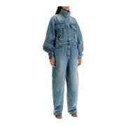 Zimmermann Denim illustration overall jumpsuit Blue, Dam