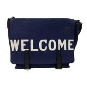 Loewe Pre-owned Pre-owned Canvas axelremsvskor Blue, Dam