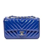 Chanel Vintage Pre-owned Laeder axelremsvskor Blue, Dam