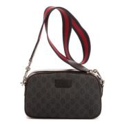 Gucci Vintage Pre-owned Belagd canvas axelremsvskor Gray, Dam