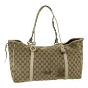 Gucci Vintage Pre-owned Canvas gucci-vskor Beige, Dam