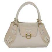 Salvatore Ferragamo Pre-owned Pre-owned Laeder axelremsvskor White, Da...