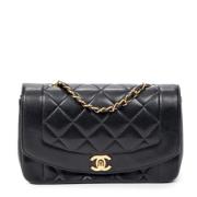 Chanel Vintage Pre-owned Laeder axelremsvskor Black, Dam