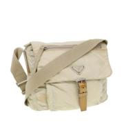 Prada Vintage Pre-owned Nylon prada-vskor Beige, Dam