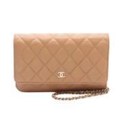 Chanel Vintage Pre-owned Canvas chanel-vskor Brown, Dam