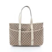 Gucci Vintage Pre-owned Canvas gucci-vskor Beige, Dam