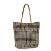 Burberry Vintage Pre-owned Nylon totevskor Beige, Dam