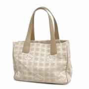 Chanel Vintage Pre-owned Nylon chanel-vskor Beige, Dam