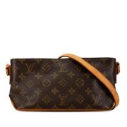 Louis Vuitton Vintage Pre-owned Canvas crossbodyvskor Brown, Dam