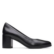 Clarks Svart bred passform dam pump Black, Dam