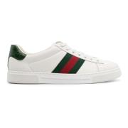 Gucci Vita Sneakers med Grön och Röd Web White, Herr