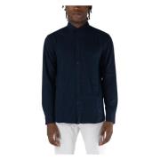 Armani Exchange Stretch Jersey Skjorta Blue, Herr