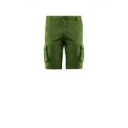 BomBoogie Stretch Bomull Cargo Shorts Green, Herr