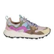 Flower Mountain Suede Nylon Stiliga Sneakers Multicolor, Dam