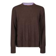 Colville Asymmetrisk Crew Neck Sweater med Sidöppning Brown, Dam