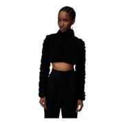 Undress Code Glamour Crop Top med Turtleneck Black, Dam