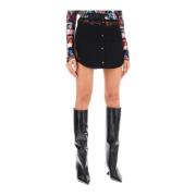 Diesel Meshinsats Distressed Minikjol Black, Dam