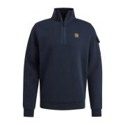 PME Legend Halv Zip Krage Interlock Jersey Blue, Herr