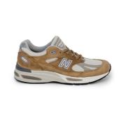 New Balance Bruna Sportiga Sneakers med Snören Brown, Herr