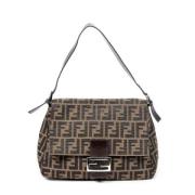 Fendi Vintage Pre-owned Canvas axelremsvskor Brown, Dam