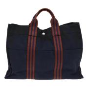 Hermès Vintage Pre-owned Canvas totevskor Blue, Dam