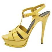 Yves Saint Laurent Vintage Pre-owned Laeder sandaler Yellow, Dam