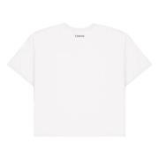 Laneus Oversized Vadderad T-shirt White, Dam